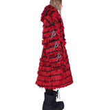 Striped Fur Coat
