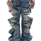 Layered Ripped Jeans