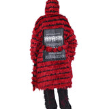 Striped Fur Coat