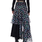 Alien Cat Midi Skirt