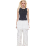Layered lace pants