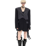 Grunge Studded Blazer