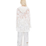 Burnout lace hoodie