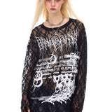 Sheer lace longsleeve