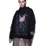 Torn Mesh Hoodie