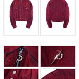 Segmented Denim Bomber