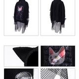 Torn Mesh Hoodie