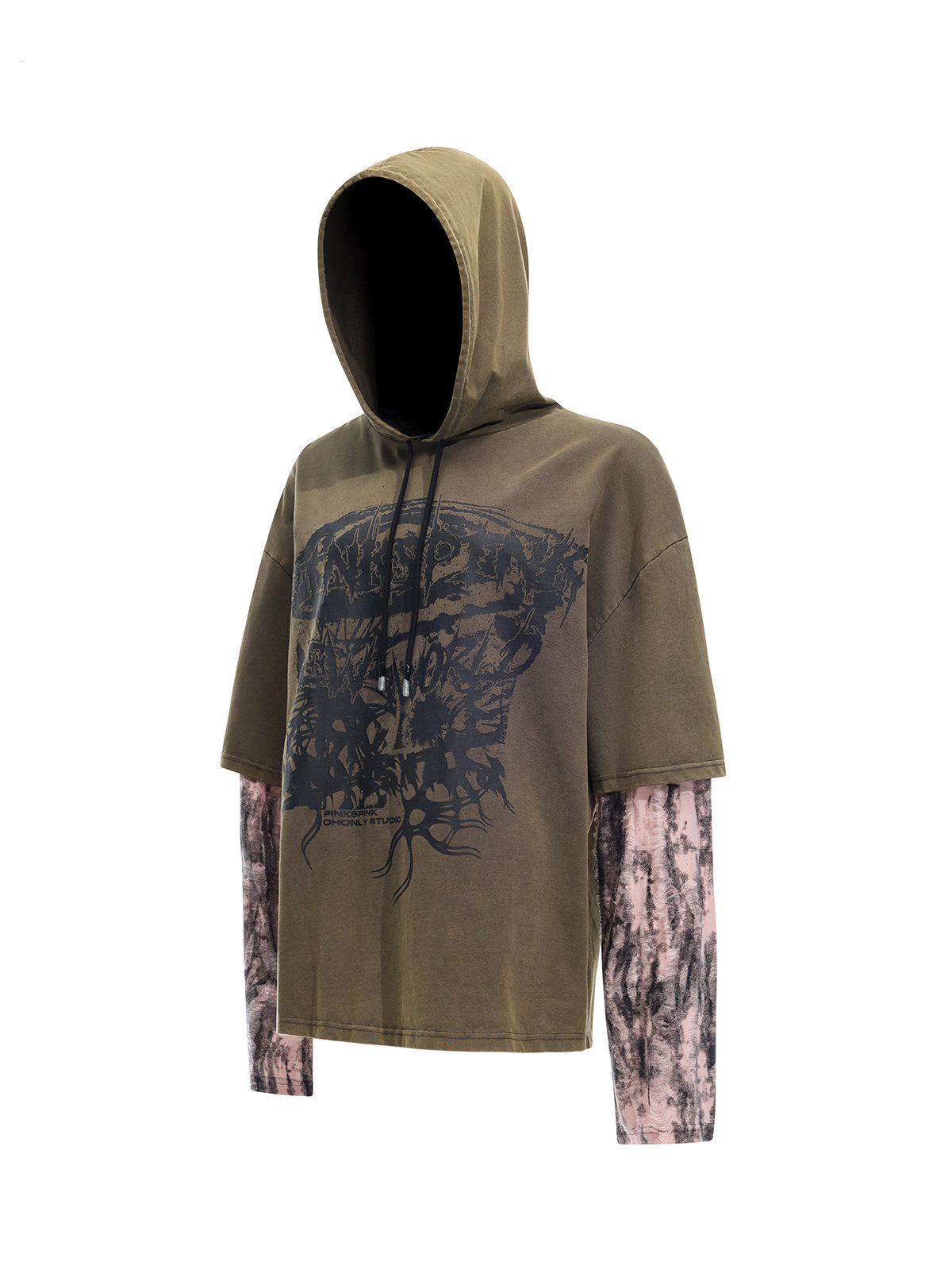 Layered Sleeve Hoodie