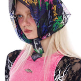 Graffiti mesh scarf